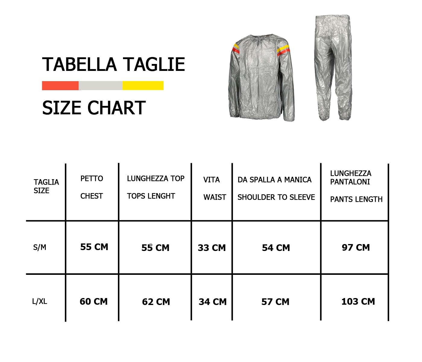 G5 HT SPORT Tuta Sauna Snellente per Sudare e Modellare Sauna Suite S/M o L/XL Tuta Sudorina Palestra Fitness Corsa Yoga Uomo