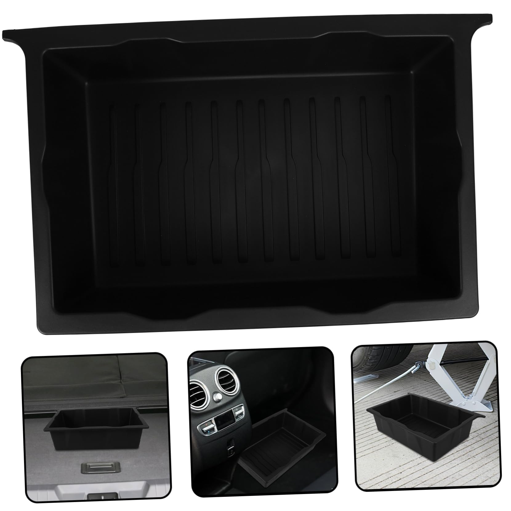 Cabilock Vehicle under Seat Storage Car Seat Box Organizer Sturdy Tpe Car Storage Case
