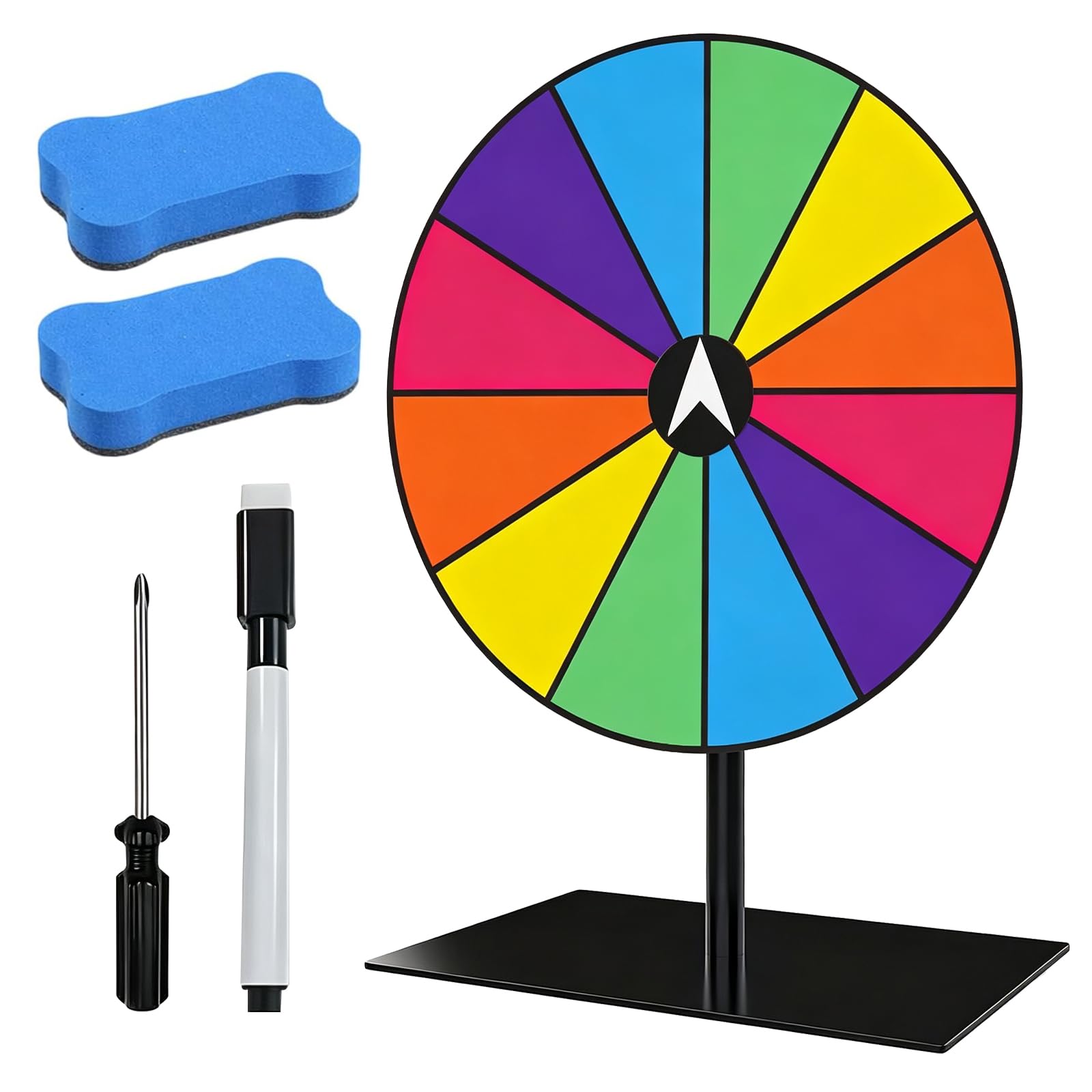 PPAAtrigeminal Spin the Wheel with Stand, Spinning Prize Wheel, 12-Slot
