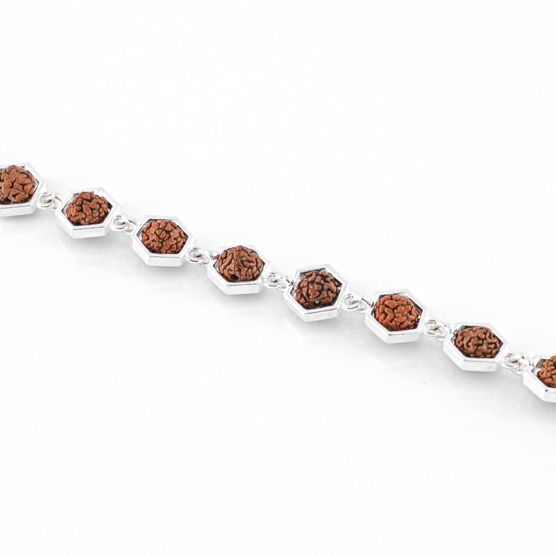PRINJAL Rudraksha Silver Bracelet (Hexagon) In Pure 92.5 Sterling Silver (B0D6RKRRMB) Amazon Price History, Amazon Price Tracker