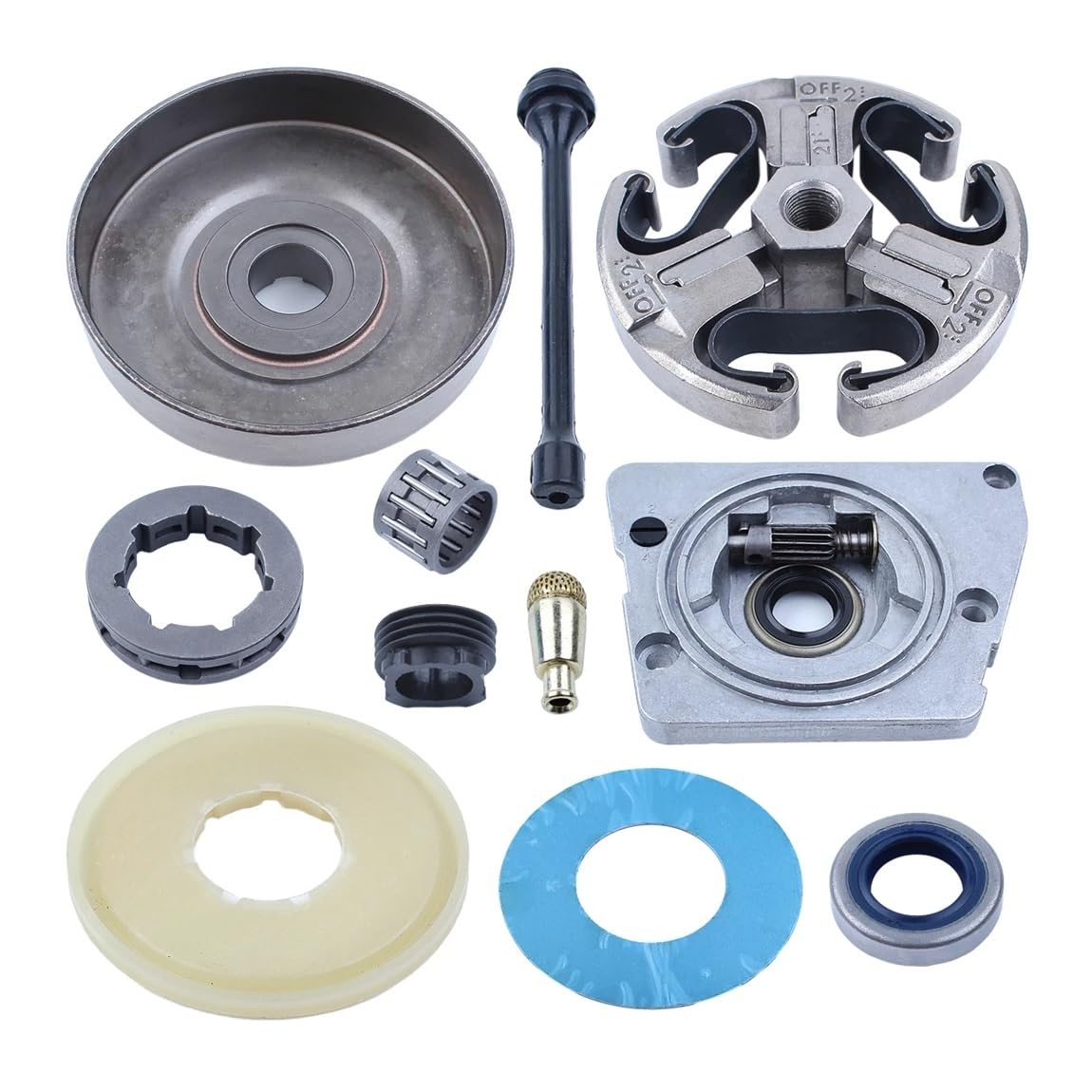 SAdGHz Clutch Drum Sprocket Rim Oil Pump Dust Cover Kit Fit for HUS268 272 XP 61 66 266 Chainsaw 501 51 25 01