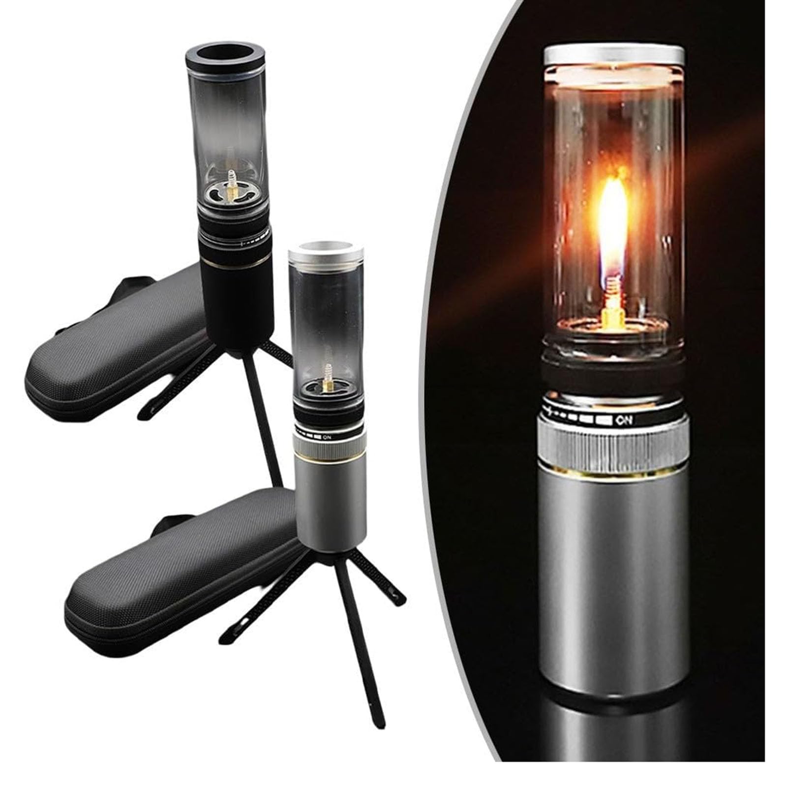 Camping Laterne - Tragbare Zeltlampe für den Außenbereich, aufblasbares Kerzenlicht, kompaktes Gaslicht für Atmosphäre