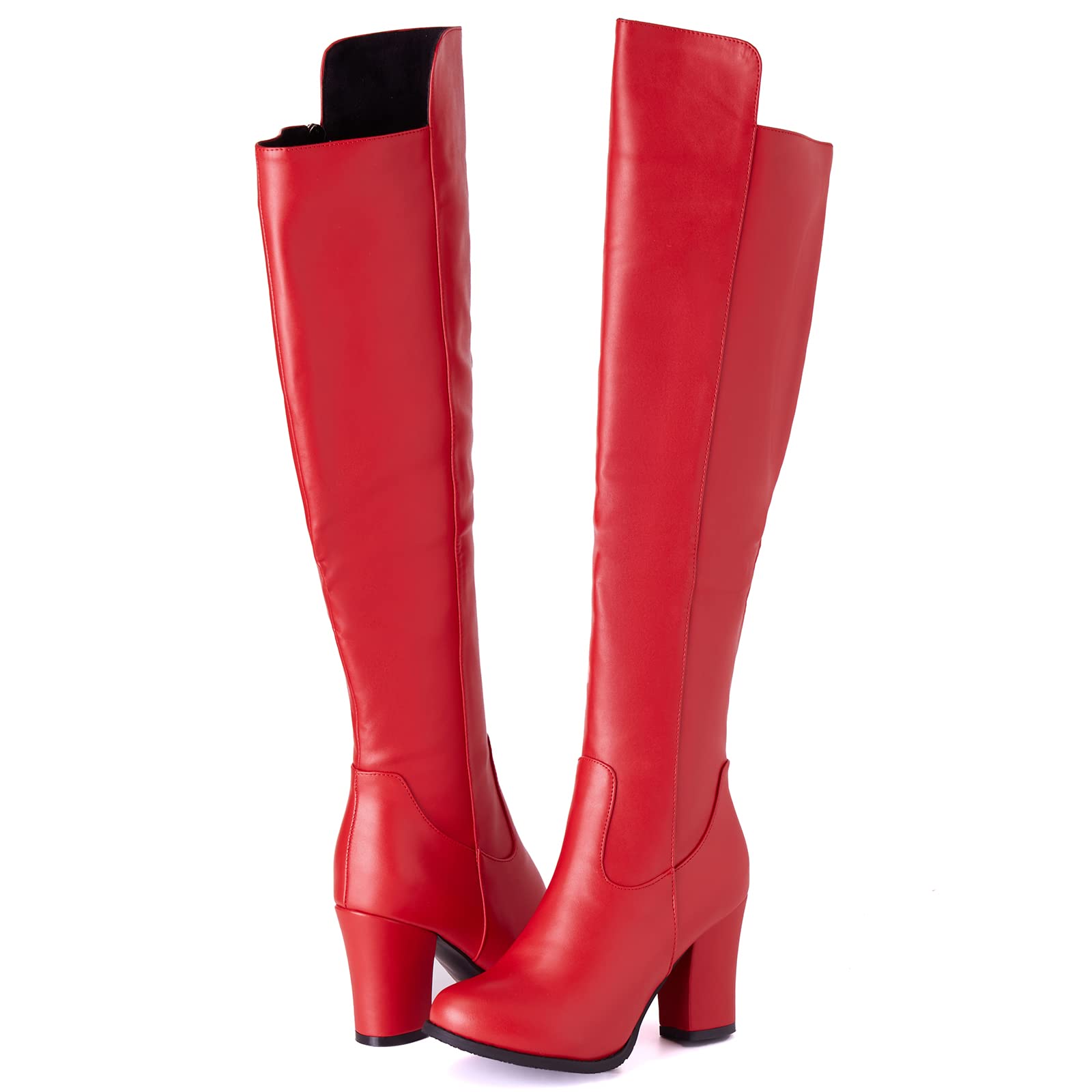Gicoiz Femme Bottes Au-Dessus Du Genou Bloc Boots