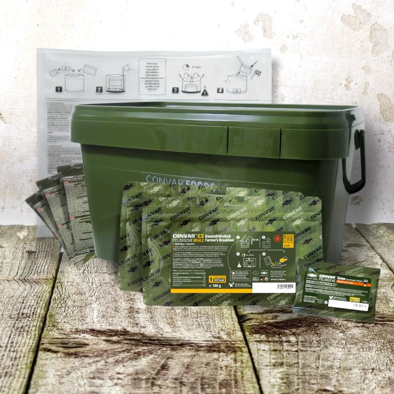 CONVAR™ Feldküche 72h Überlebensset für Lebensmittel – komplette Notfallreserve