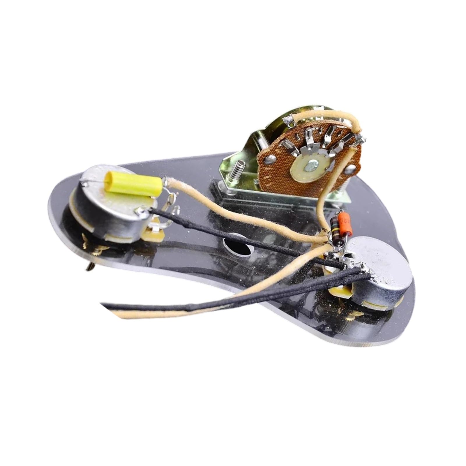 Arnés de cableado profesional para instrumentos mu Potenciómetro De Latón HSH 500K Con Kit De Arnés De Cableado De Guitarra Eléctrica Preinstalado De 5 Paradas