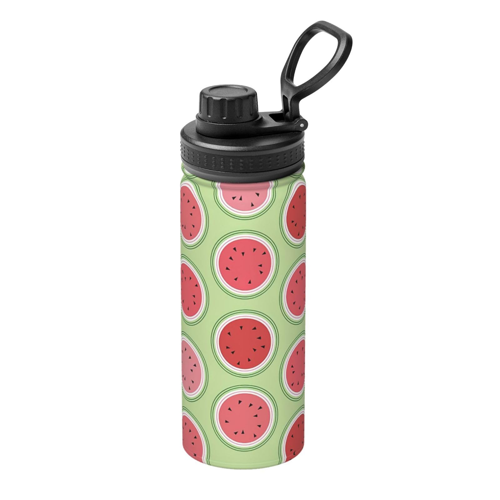 Kfjghhl Insulated Stainless Watermelon Green Steel Water Bottle For Sport Gym Travel Leak Camping Hiking Hydration