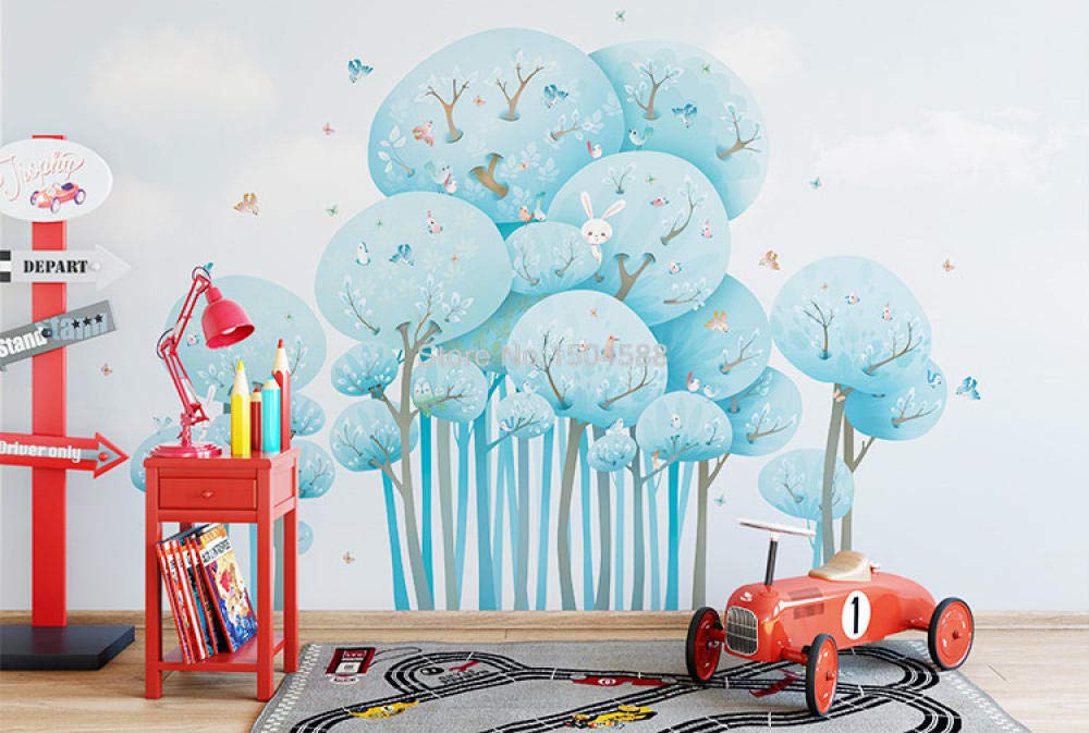 Papier peint mural personnalisé 3D forêt WLLLO pour chambre d'enfant 400x280 cm