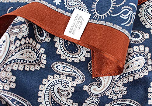 Image of ANDANTINO 100% Mulberry Silk Scarf -21 inch Square Neckerchief with Gift Packed