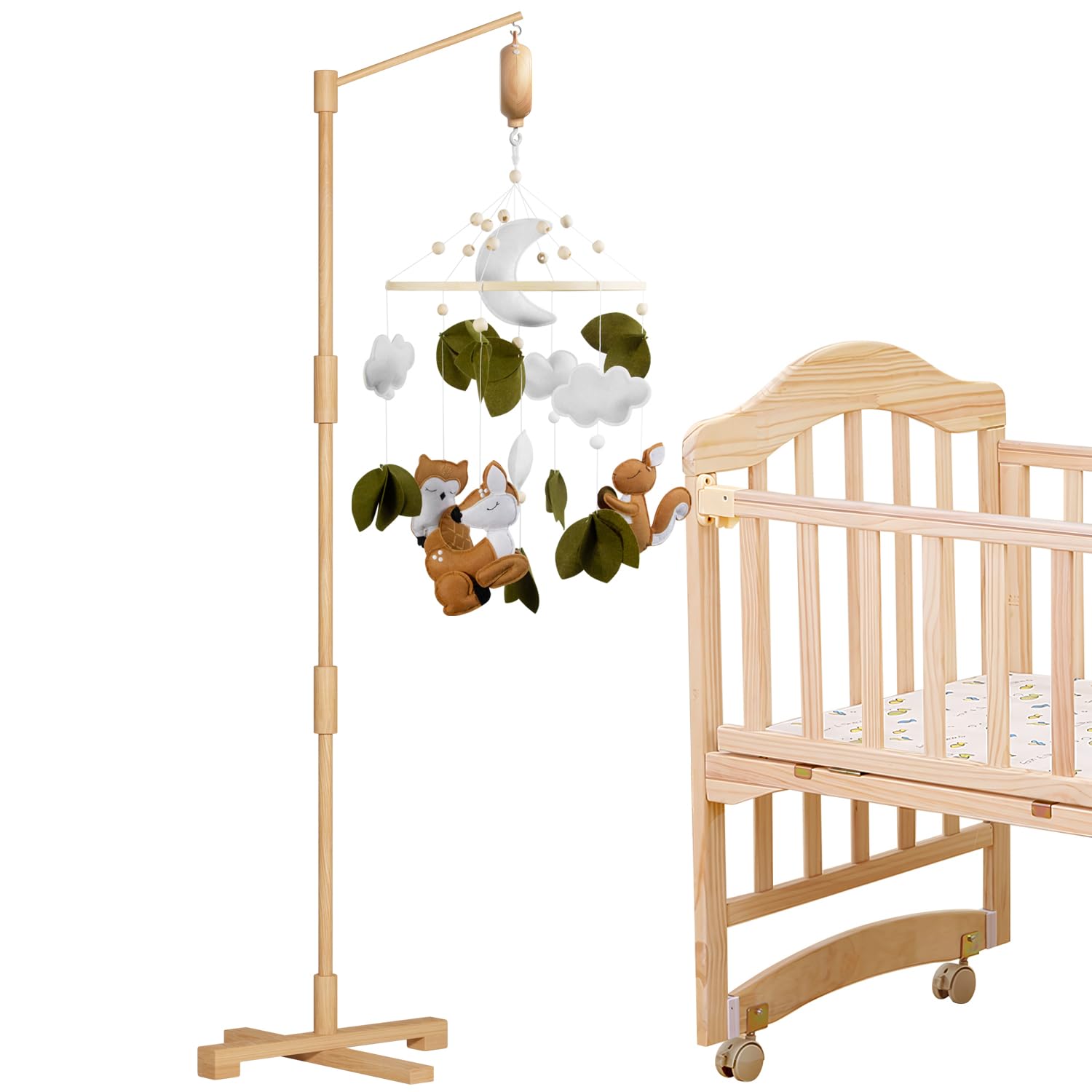 FEISIKE Baby Crib Mobile Arm With Music Box Spin Motor,23