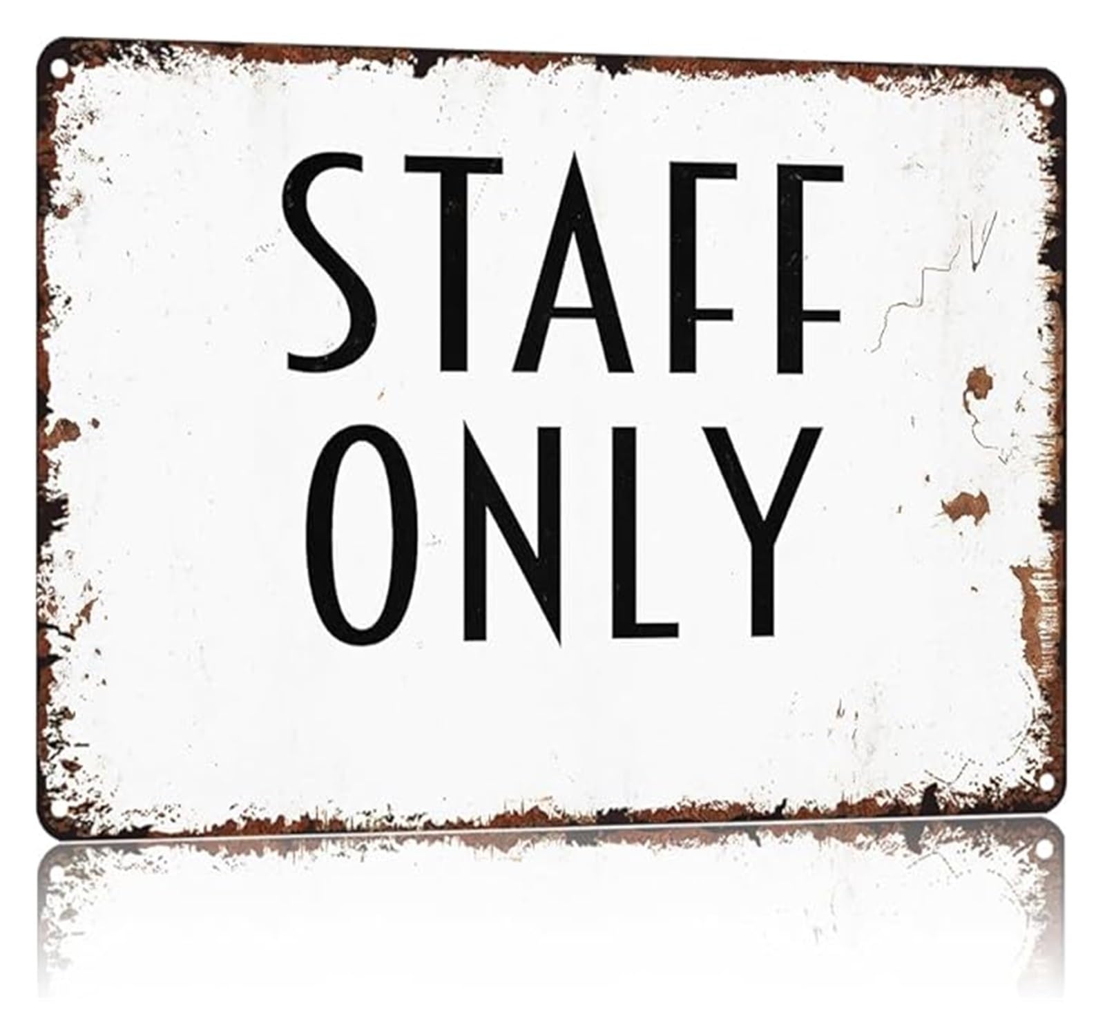 NWPNLXEA Vintage Private Sign Employees Only Tin Sign for Work Area Wall-Art 8 X 12 in