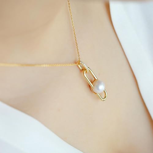 Miniatura 5 de Collar de perlas, chapado en oro de 18 quilates, delicado collar para mujer, gargantilla de oro ajustable a la moda, joyería personalizada, regalos