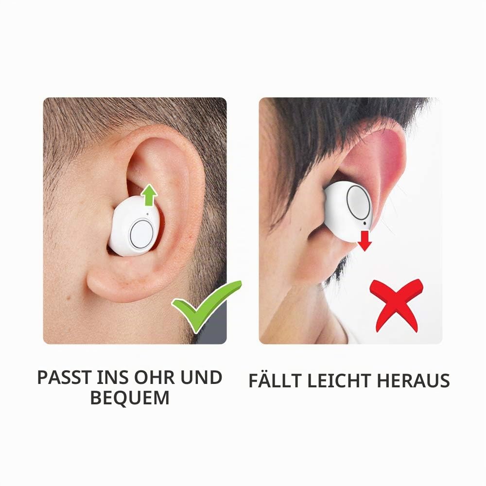 JINGHAO Sprachverstärkung Gerät für ältere Menschen - ITE wiederaufladbar - persönlicher Audioverstärker Hilfe zum Fernsehen und Sprechen