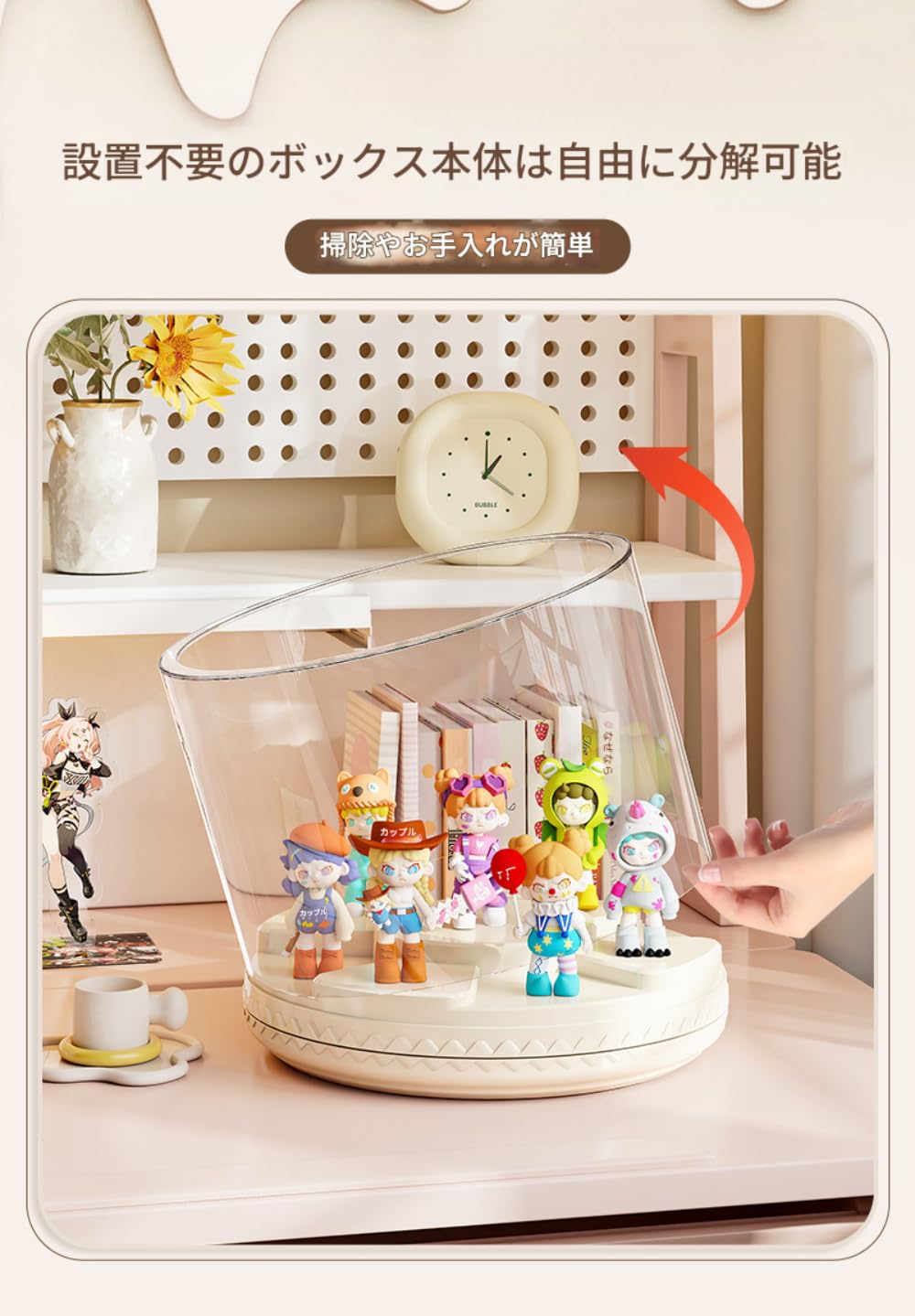Amazon.co.jp: フィギュア収納ケース PET素材 回転台付きフィギュア