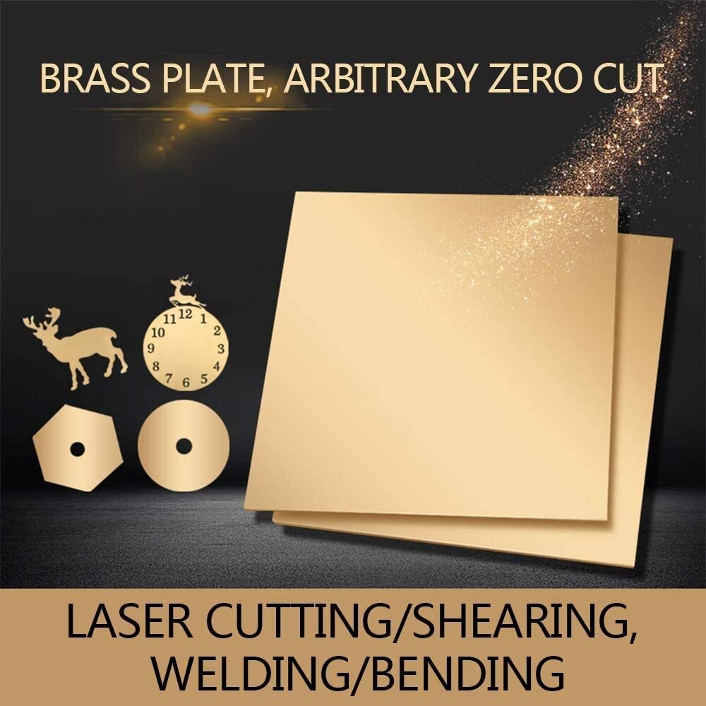 Materiale Ottone Lastra Spessa Lamiera In Ottone Spessore 1/8" (0.125") - Piastra Nuova, Misure Disponibili 4x8 Pollici E Altre Lamiera Ottone Spessore 1/8 - Foto 11