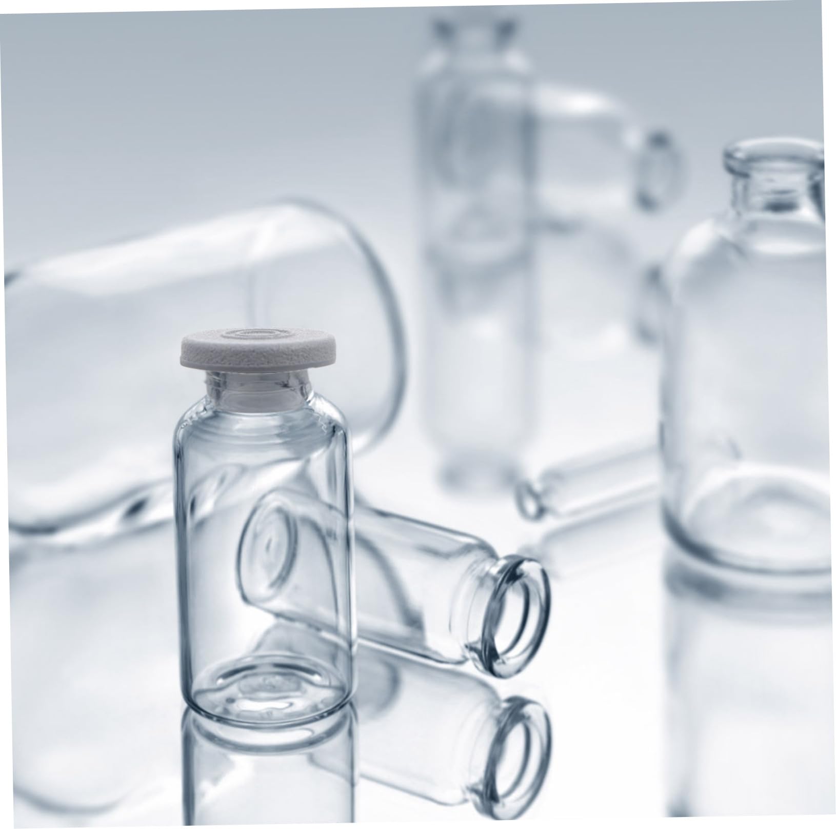 KICHOUSE 100 Pack Grey Bottle Rubber Stopper Plugs Full Injection Plugs for Bottles Lab Use