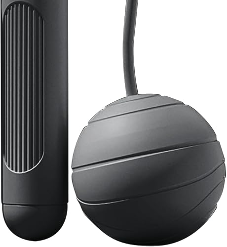 Miniatura 5 de Cuerda de saltar sin cuerda para saltar de velocidad, cuerda de saltar con peso para adultos y estudiantes para fitness (negro)