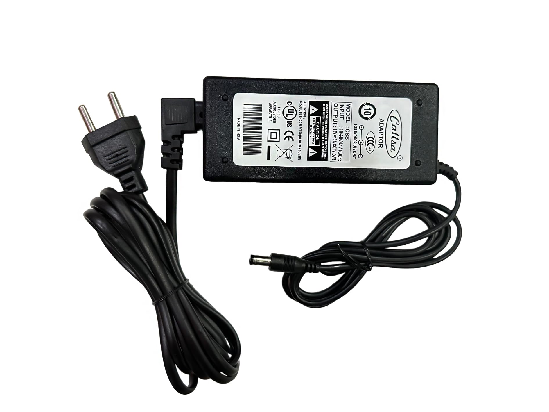Callsa 12V 3Amp CCTV, DVR, LED Light Adapter, Power Adapter, Power Supply, SMPS (Input 220V-50Hz Output 12 Volt 3 Amp) Black (B0CNY5YF4Q) Amazon Price History, Amazon Price Tracker