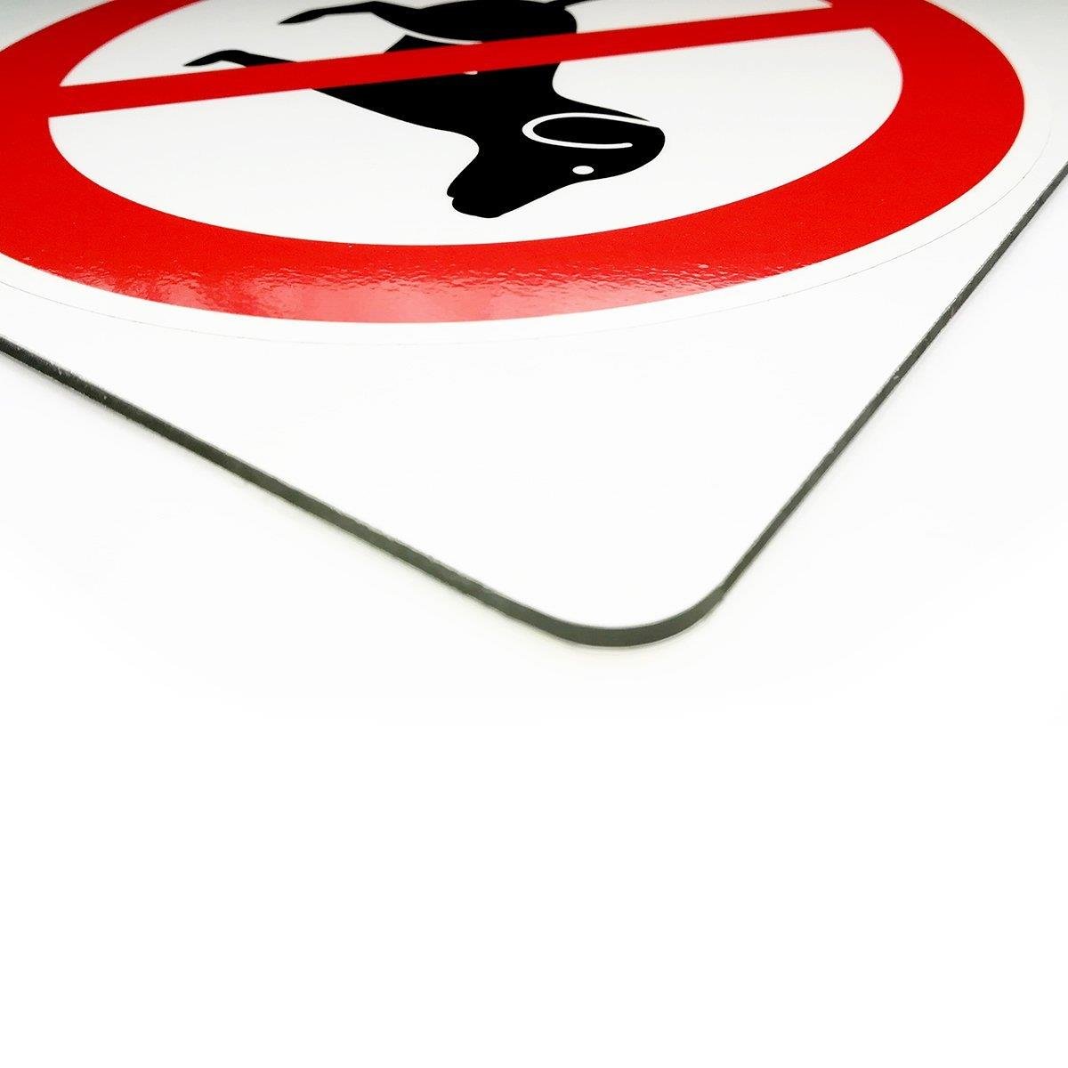 Panneau à piquer interdiction de laisser les chiens faire leurs besoins 20 x 30 cm
