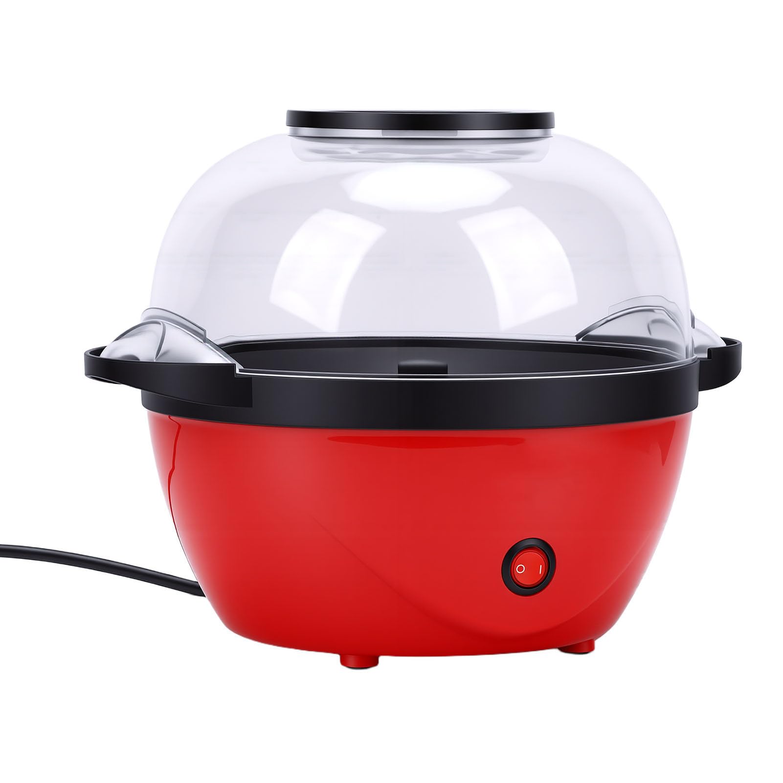 Fdit Máquina de Palomitas Eléctrica Retro, 10 Tazas 450W con Placa Caliente Antiadherente y Tapa Removible para Snacks y Noches de Cine (Enchufe de la UE)