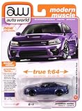 Auto World 64452 Modern Muscle 1&colon;64 2023 Dodge Charger Series B Plum Crazy