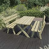 Platan Room Gartenmöbel aus Kiefernholz Gartenbank Gartentisch Kiefer Holz massiv - 3