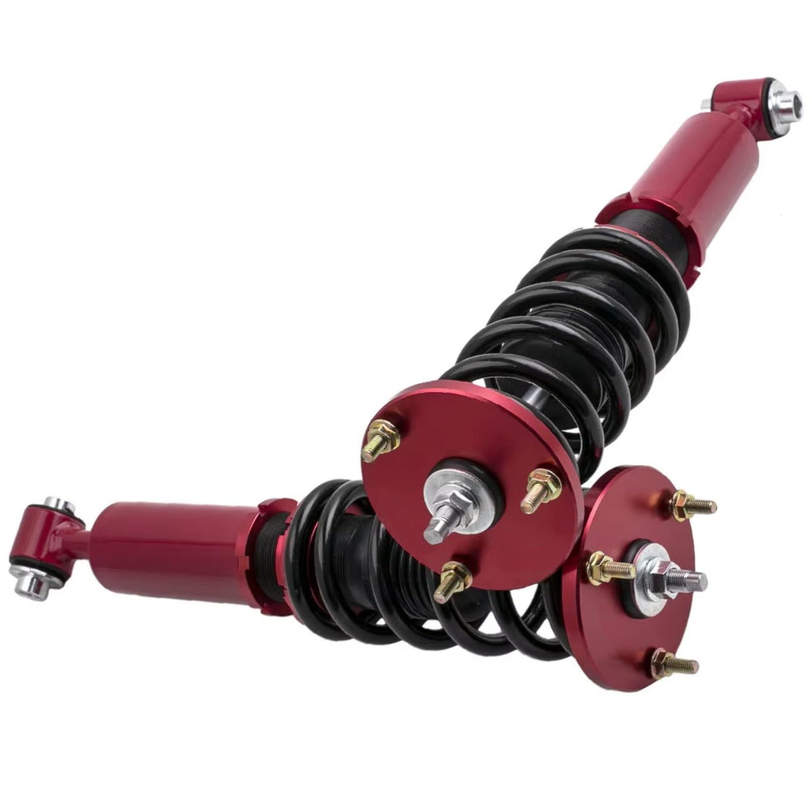 Assetto filettato Compatibile con BMW per Serie 5 E60 2004 2005 2006 2007 2008 2009 2010 523 525 528 530 535 Coilovers Ammortizzatore Struts Rosso Accessori Auto