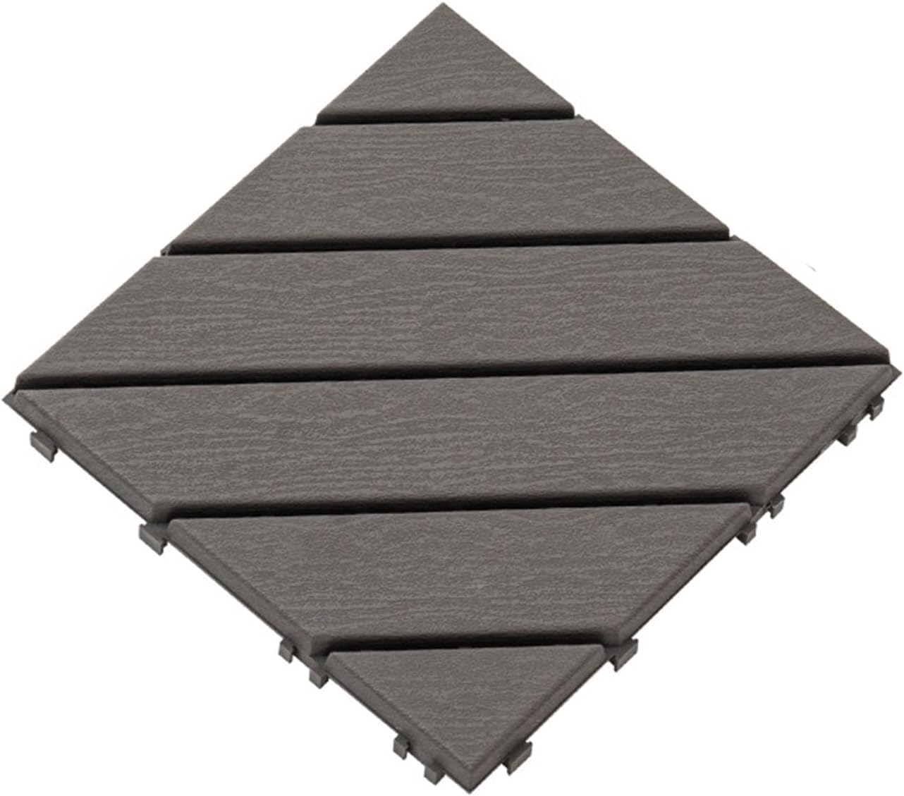 Dalles et lames de terrasse en composite, La plate-forme de verrouillage extérieure couvre de tuiles 10 tailles multiples multicolores de PCs(Grey,A)
