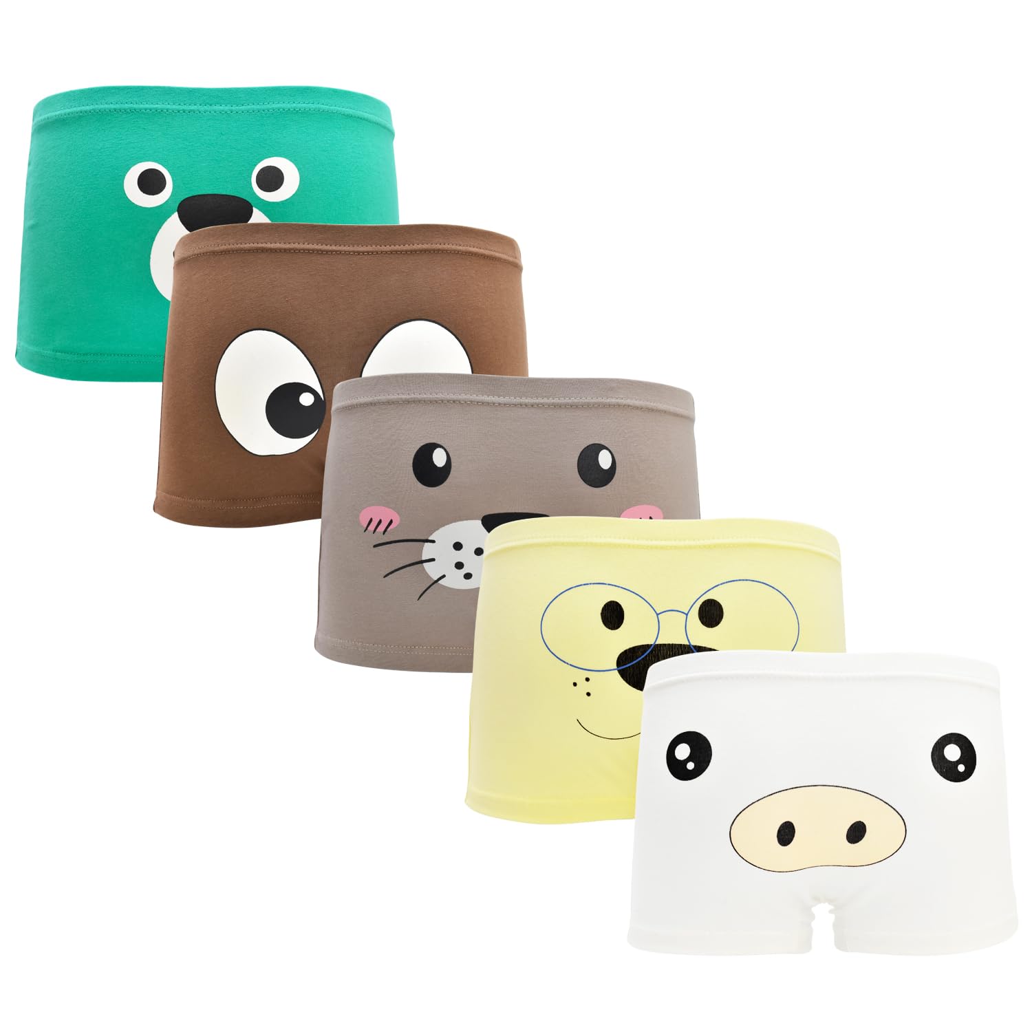 SkiBeaut Boy Boxer Briefs 5 Pack Little Kids Underwear Children Cute Pony Training Panties Boys Shorts for 2-8 Years Kids