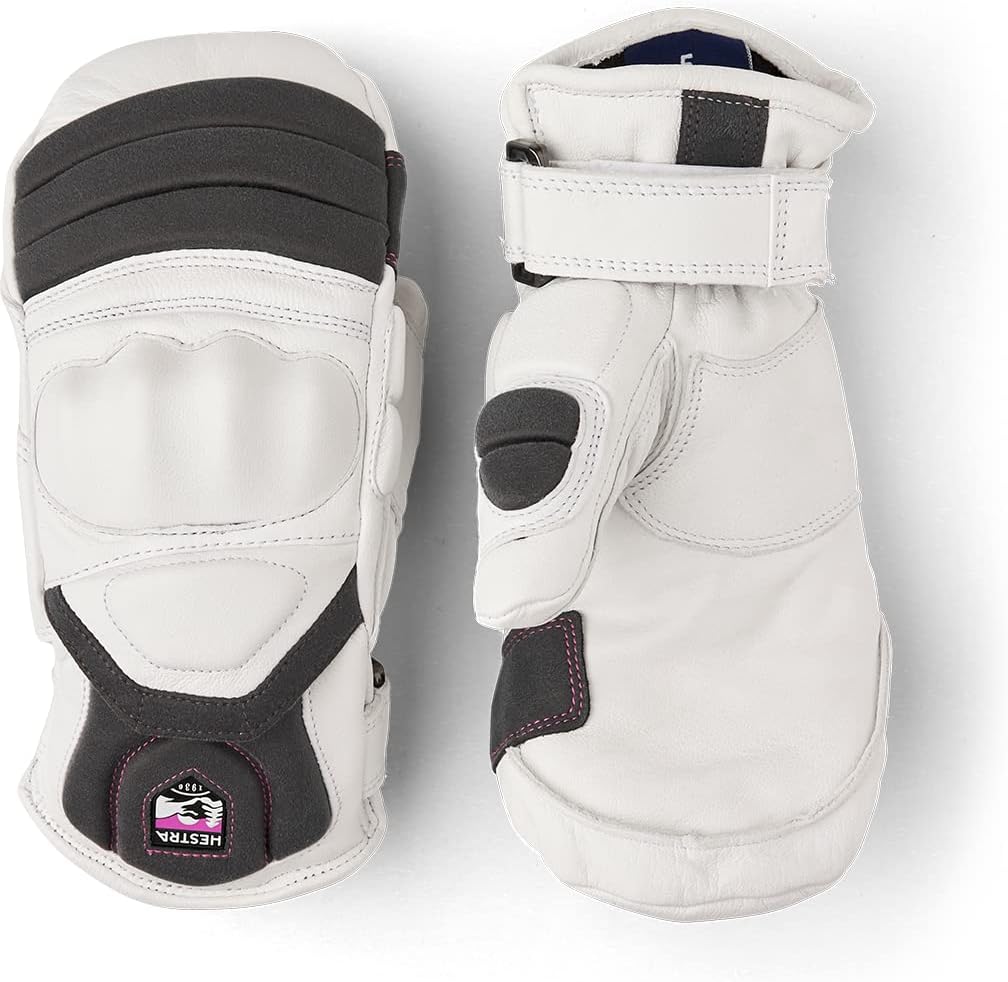 Hestra Impact Racing Junior Leather Mitt (Youth 4-13yrs) | Insulated Kids Mittens for Skiing, Racing & Snowboarding
