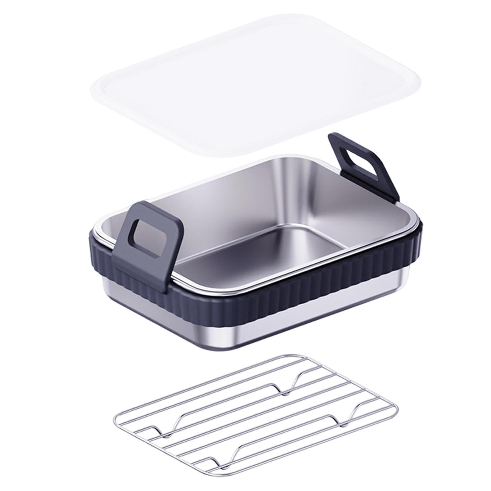Panier de cuisson friteuse à air chaud antiadhésif avec couvercle