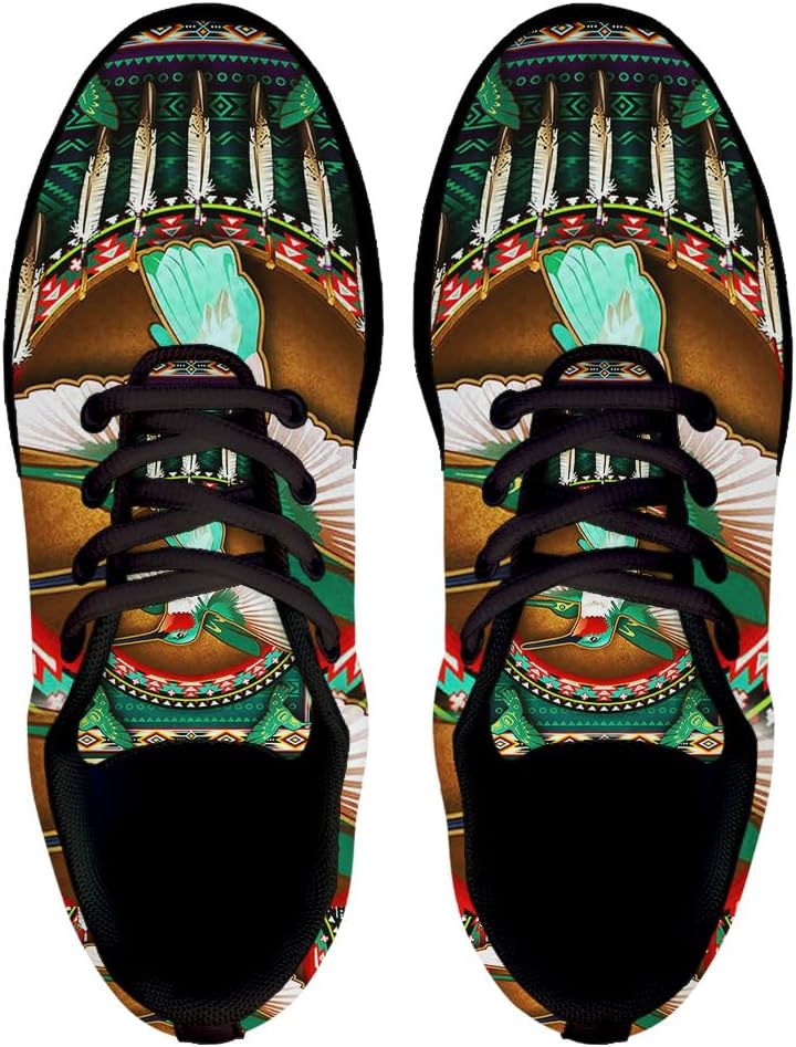 Native American Flag Shoes for Women Men Trail Running Casual Fashion Sneakers Slip-on Tennis Shoes