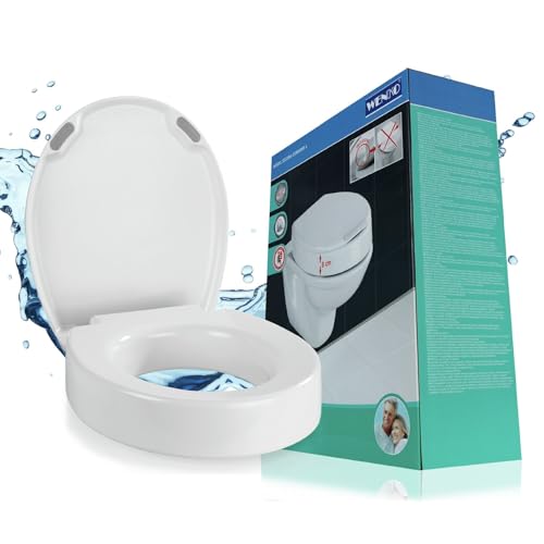 WENKO WC Sitz mit 8 cm Sitzerhöhung, belastbar bis 300 kg...