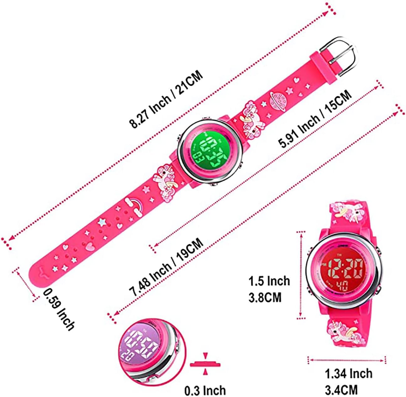 Kids Horloges, Polshorloges Jongens van 3-10 jaar, Analoge Kwarts Kinderhorloge Schattig 3D Cartoon Kids Watch Siliconen Band Jongenshorloge Boys Watch