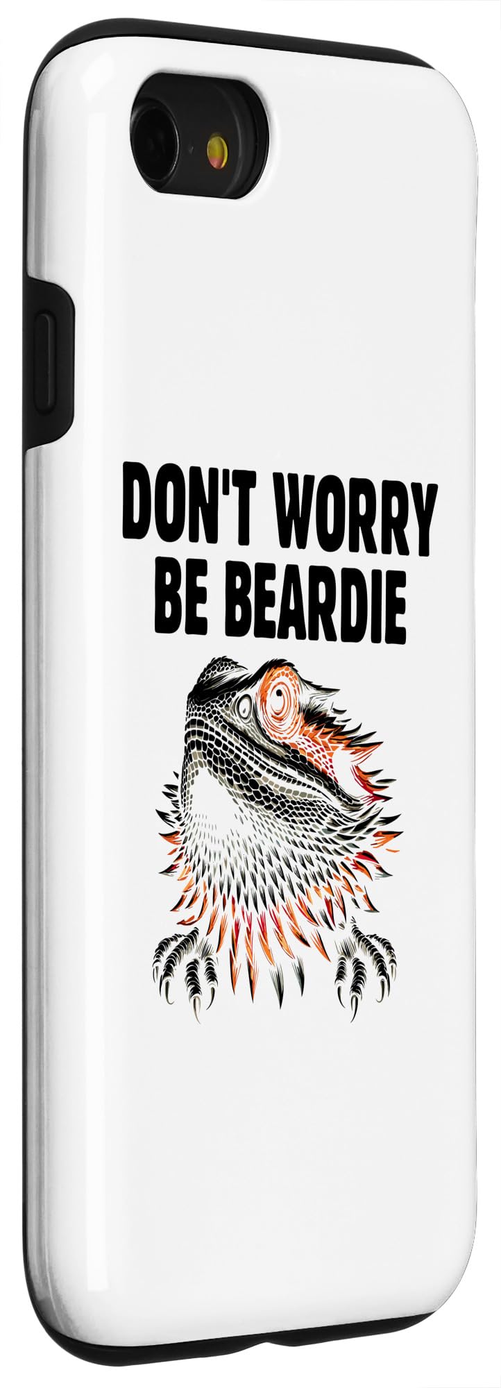 iPhone SE (2020) / 7 / 8 Don't Worry Be Beardie Bearded Dragon Reptile Lizard Lover Case - Image 3