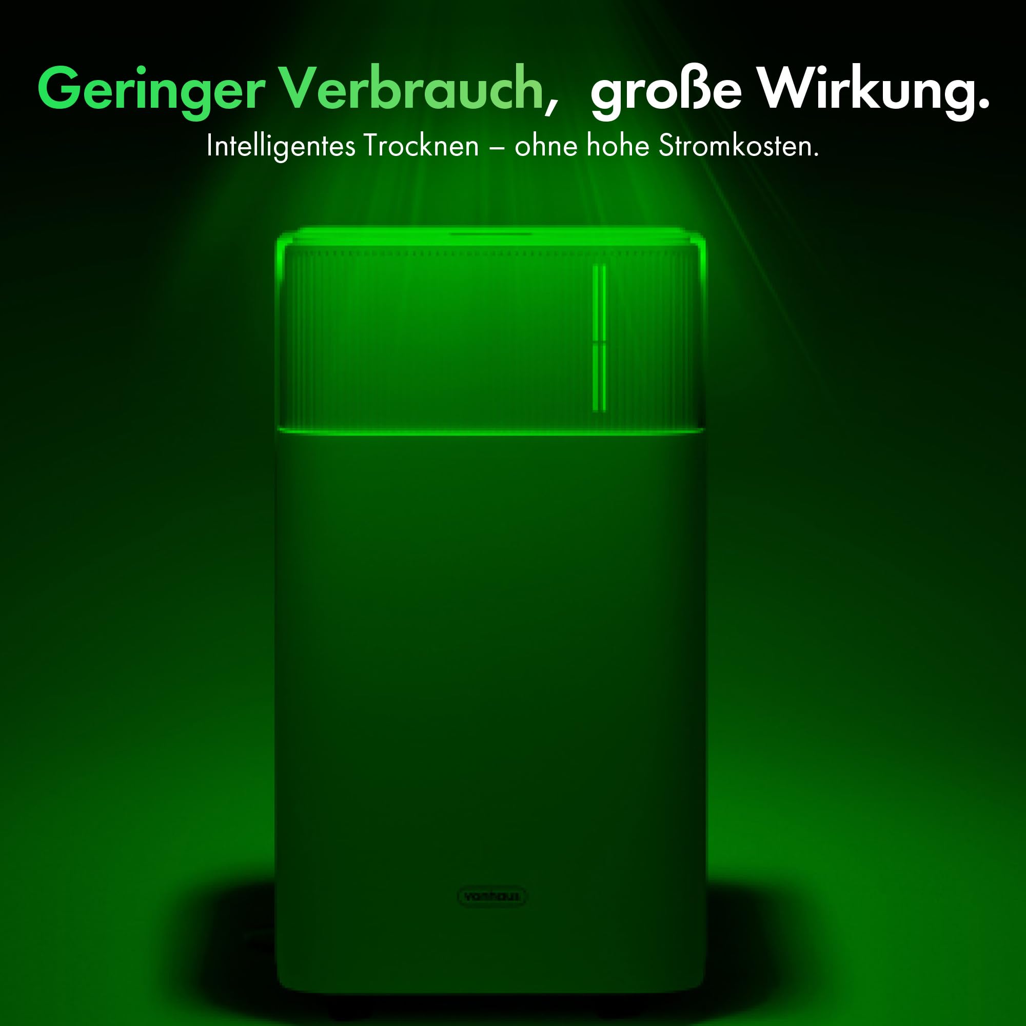 VonHaus Luftentfeuchter Elektrisch, 12L/24H, Entfeuchter für Keller, Raumentfeuchter Elektrisch 39dB für Räume bis zu 125m³/20m², mit Schlafmodus, Timer & Ablaufschlauch - Gegen Nässe und Schimmel