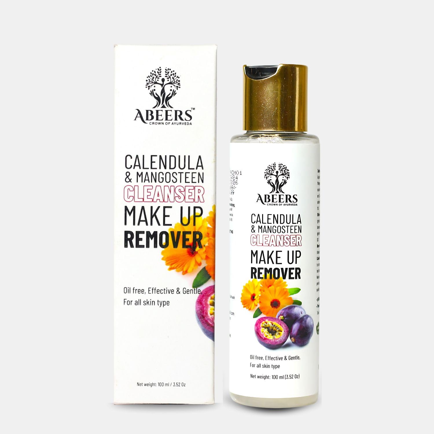 Abeers Calendula & Mangosteen Makeup Remover Cleanser - Gentle, Oil-Free Makeup Remover for All Skin Types | Effective and Soothing Cleansing Solution for Long-Lasting Makeup | Hydrating and Refreshing Makeup Remover for Sensitive Skin-100ml-image-9
