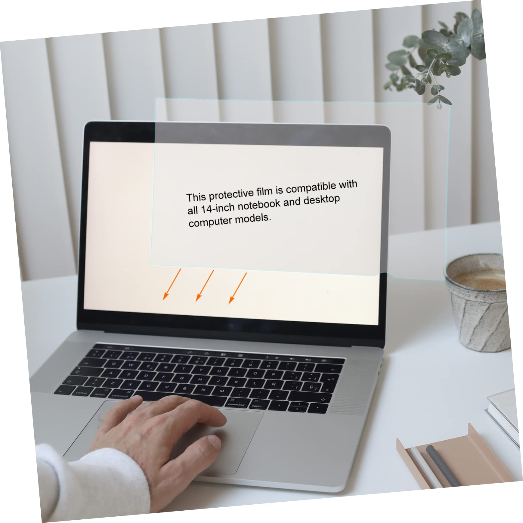 DOITOOL 2pcs Laptop Privacy Screen Protector Film Peeping Glare Removable Privacy Filter for Computer Dual-sided Use Matte and Glossy Finish Protects Information