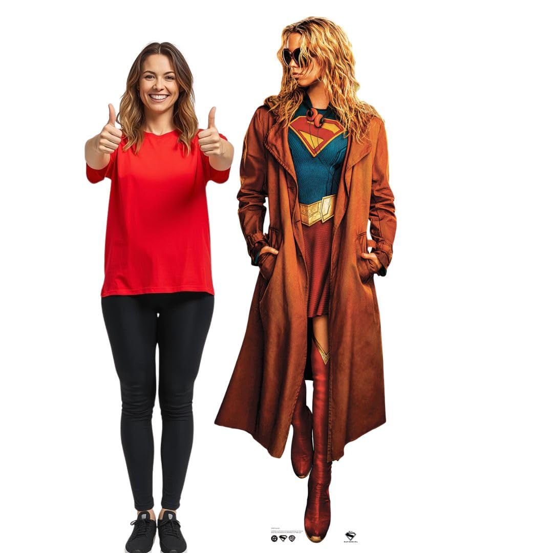 Star Cutouts SC4930 Supergirl Milly Alcock Shades Movie Cardboard Cutout 190cm – DC Movie Display, Fan Decoration & Collector Gift