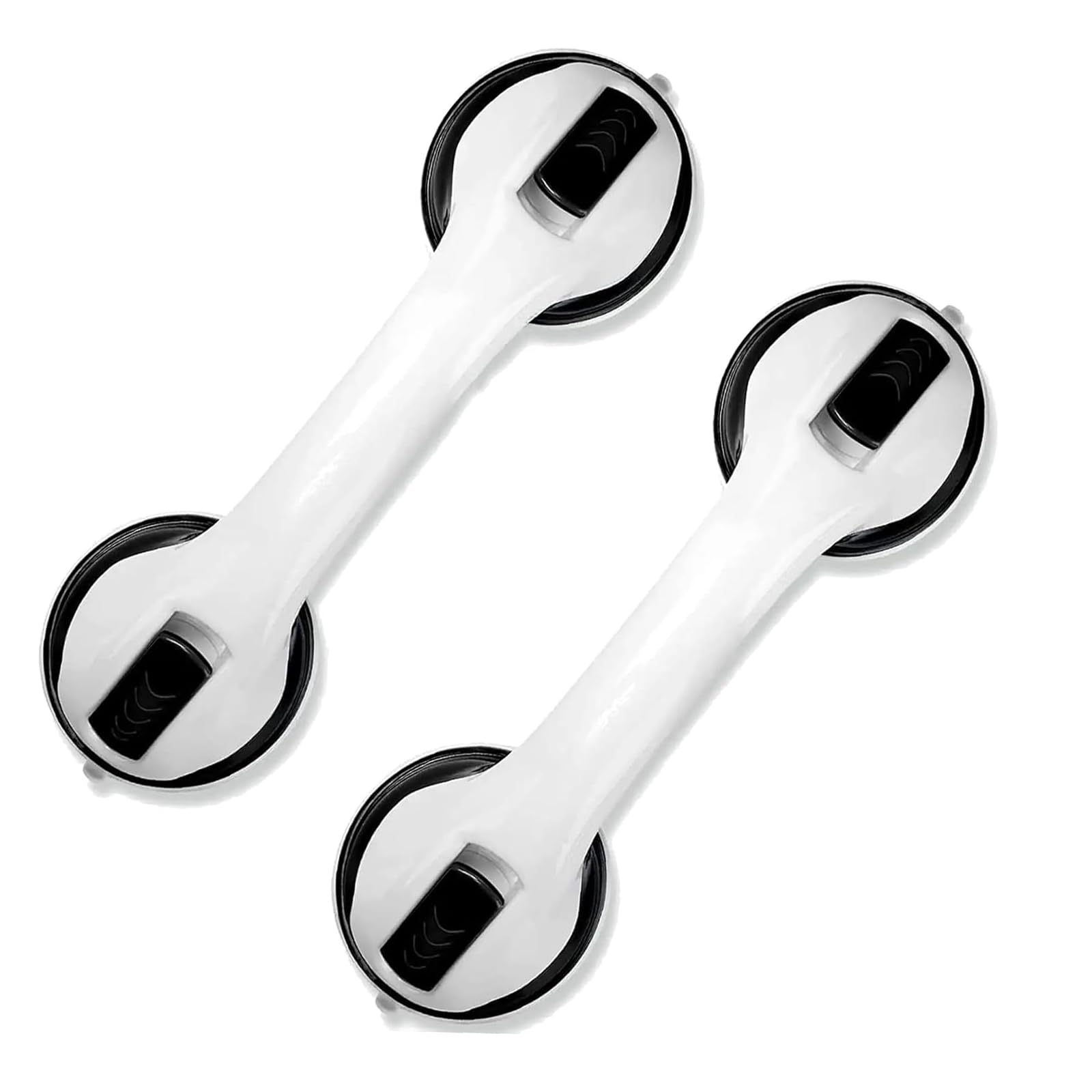 Haltegriffe für Senioren, 2 Stück Haltegriff mit Saugnapf, 30 CM Haltegriff Dusche ohne Bohren, Badewannengriff ohne Bohren, Badezimmer Gehhilfe für Senioren Bad, Schwarz