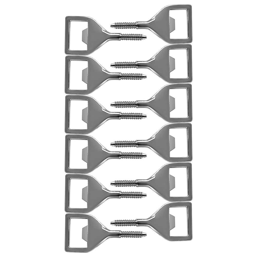 CTRLZS Metal Bottle Opener Blank Zinc Alloy Flat Bottle Opener Inserts Accessory Parts Threaded Beer Opener Hardware for Party