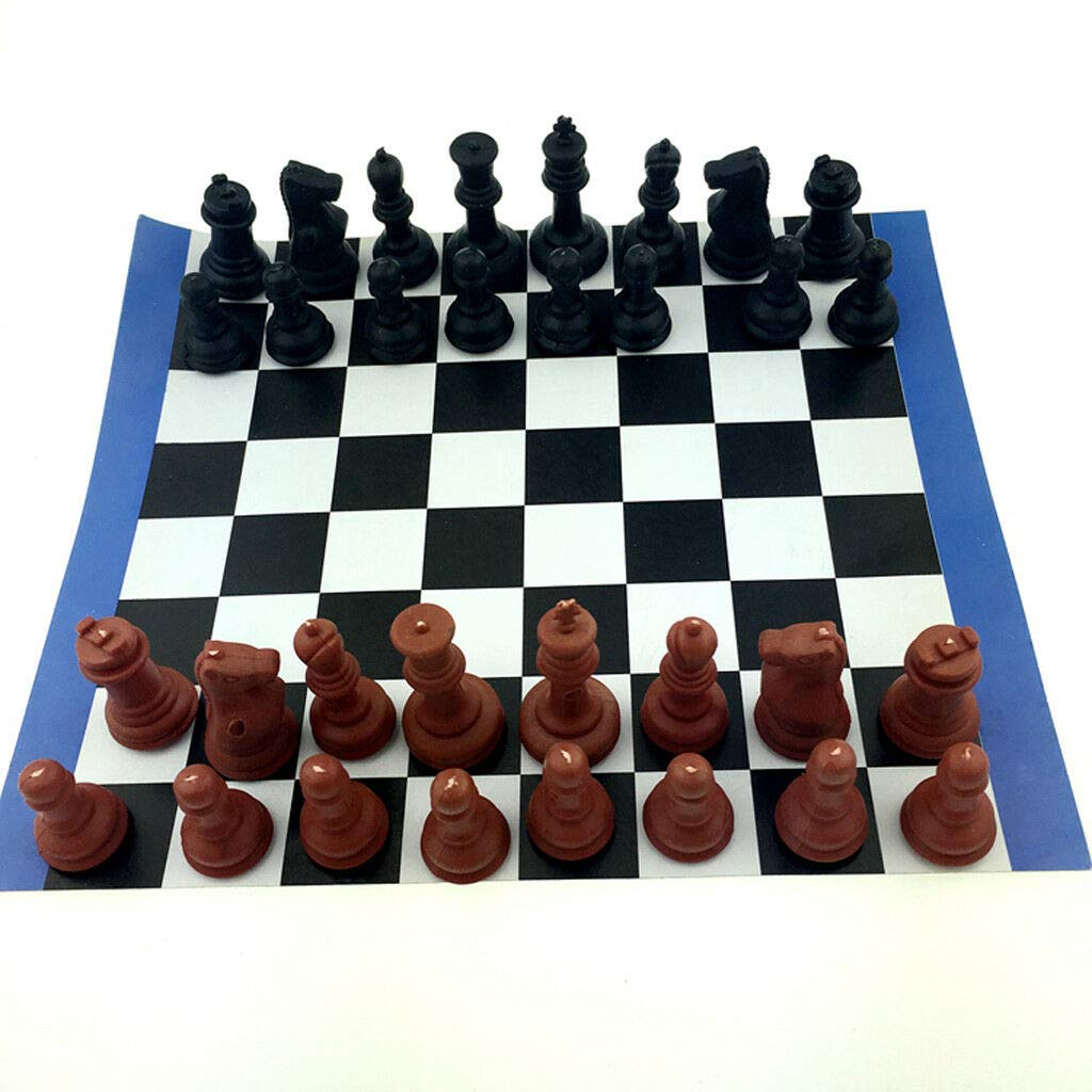 ELECTROPRIME Kids Table Game International Chess Checker Set Pieces wi/ 180mm Chessboard