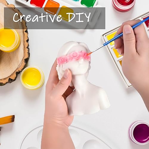 Miniatura 7 de Vela de cera de soja perfumada decorativa con estatua de busto, vela blanca estética para decoración del hogar, dormitorio, baño, boda