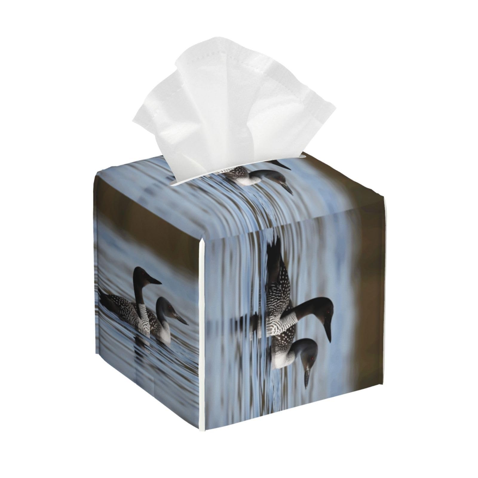 Loon Birds Tissue Box Cover Square Cube Boxes