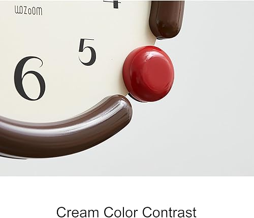 Miniatura 6 de Wooden Wall Clock, Living Room Decorative Wall Clock, Solid Wood Frame Silent Wall Clock for Bedroom, Living Room, Entryway(Black)