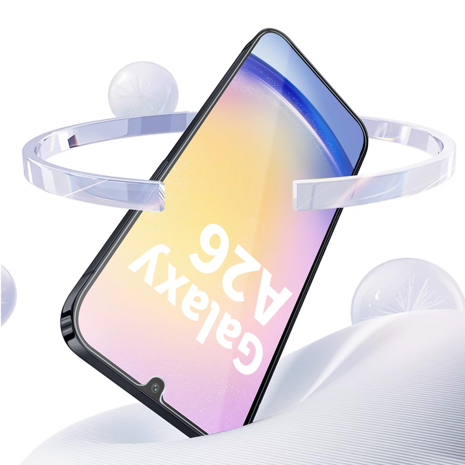 [Lot de 3 Verre Trempé pour Samsung Galaxy A17 / A16 / A26 5G | Film Protection Haute Transparence,[Anti-Rayures], [Sans Bulles], [Installation Facile], Ultra Résistant Dureté 9H Glass