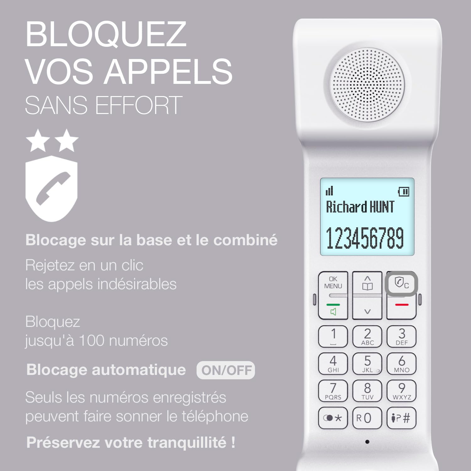 ALCATEL Epure Premium - Téléphone Fixe sans Fil DECT avec Répondeur - Design Vintage - Base D'Affichage Intelligente - Grand Écran Graphique - Mains Libres - Fonction Blocage des Appels - Blanc