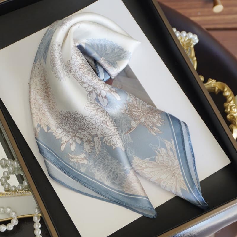 Mulberry Silk Scarfs Neck Scarf 21" Small Square Scarfs hair scarf bandana Neckerchief Headscarf for Women2