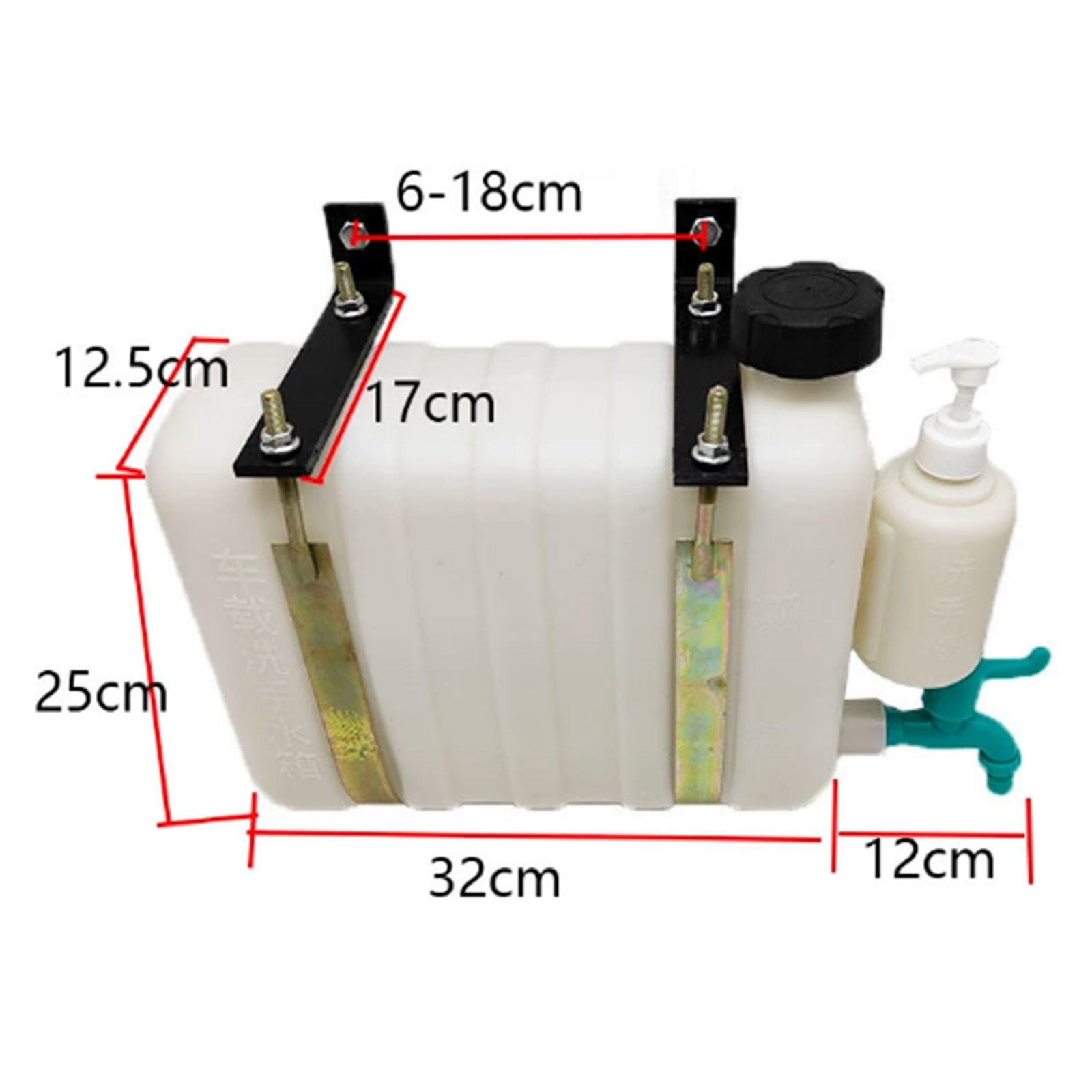 Depósito de Agua Portátil Tanque Accesorio Almacenamiento con Grifo Botella para Jabón Hecho en PP Diseño Colgable Adecuado para Remolques Vehículos R