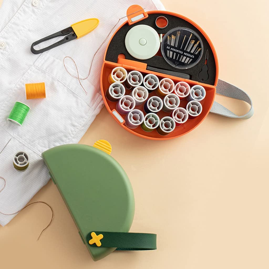 Zestawy do szycia DIY wielofunkcyjny zestaw pudełek ręcznie pikowanie szycie haft nici akcesoria kreskówka przenośne (kolor: Argento, rozmiar: Talla ?nica)