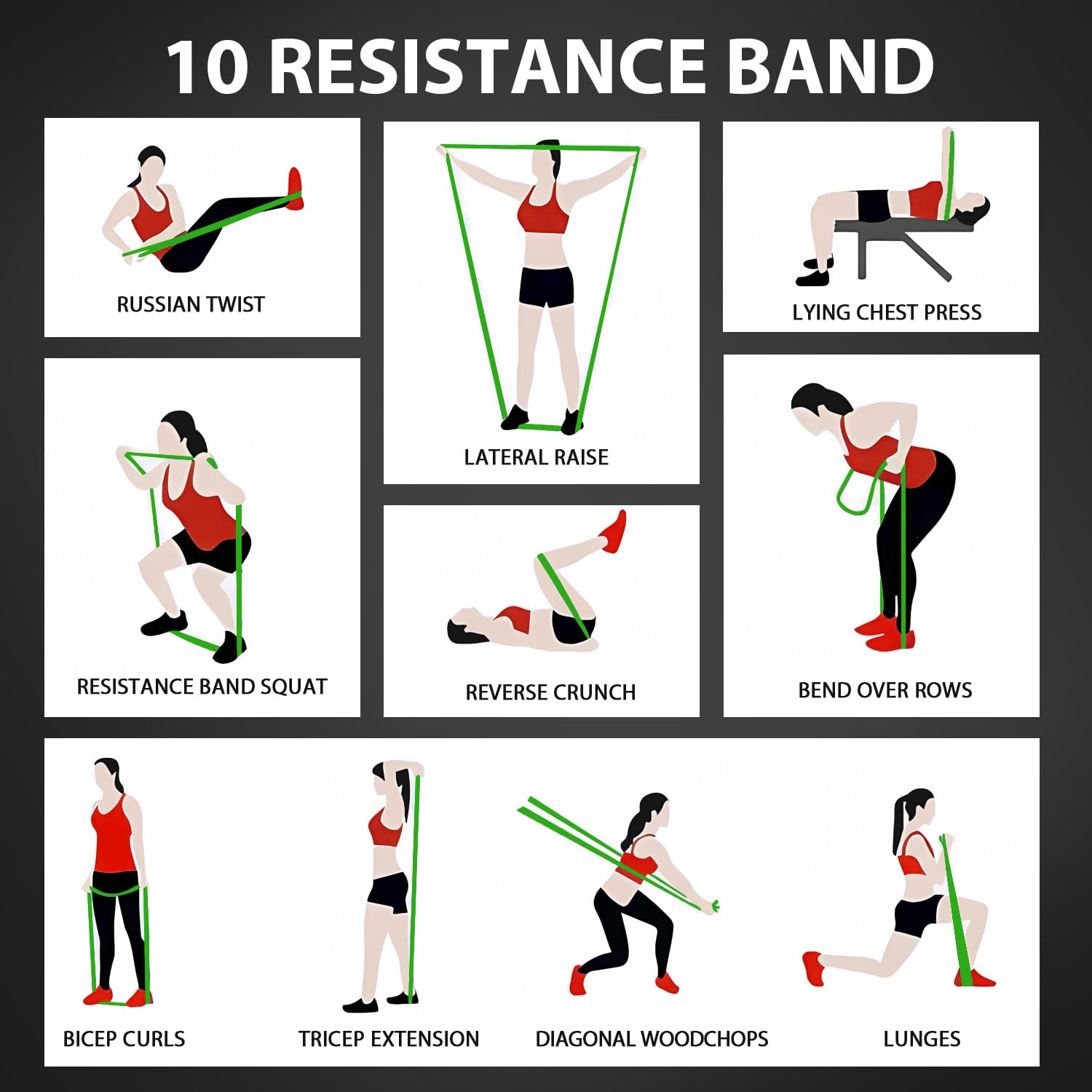 LEEKEY Bandas de resistencia, bandas de ejercicio, bandas de asistencia para dominadas, juego de bandas de entrenamiento, bandas de movilidad para hombres y mujeres, entrenamiento de fitness, terapia